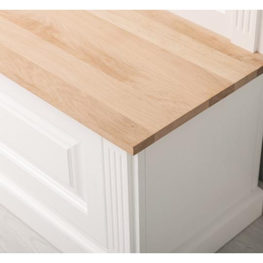 klasicky biely predsienova stena country drevo dub prirodny vidiecky masivny dreveny vesak drziak na oblecenie do predsiene miestom na topanky rustikalny vintage mediteransky.jpg